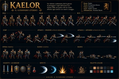 Kaelor – Ultimate Fantasy Warrior Sprite Sheet