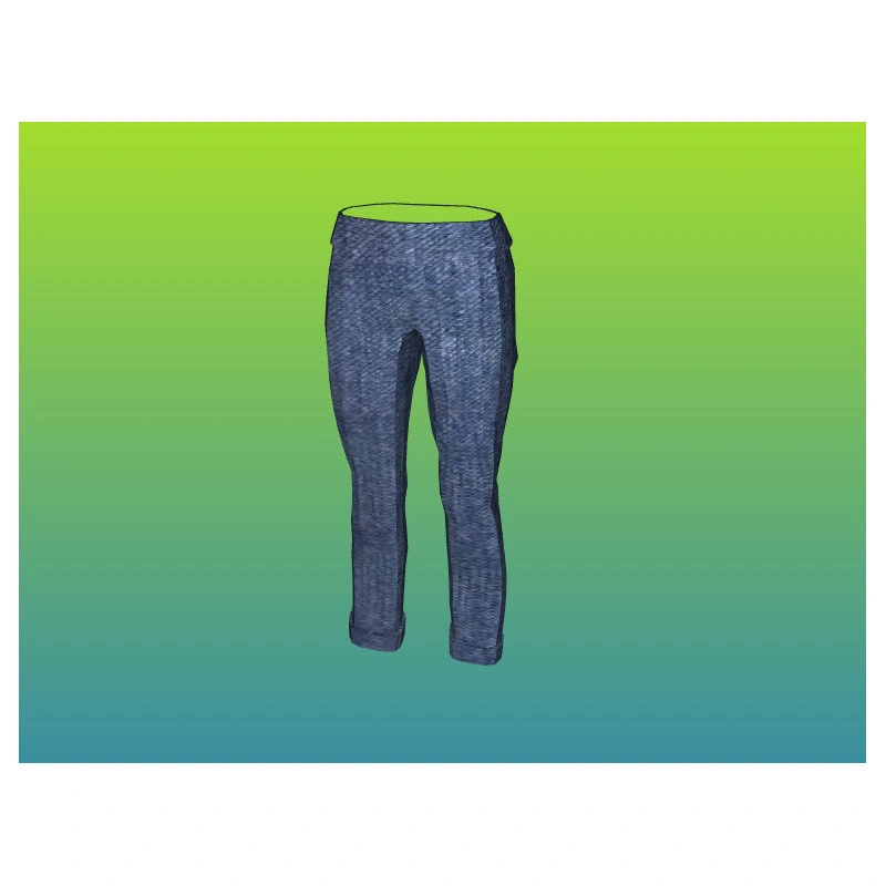 Modello 3d di un pantalone jeans, completo di Texture adatto per qualunque modello 3d femminile. Pronto per creare animazioni 3d per video o animazioni 3d per giochi. con possibilità di  modificare i  Shaders.   